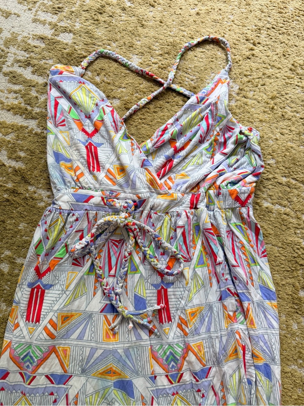Mara Hoffman Multicolor Geometric Print Jumpsuit S/S 2012 medium